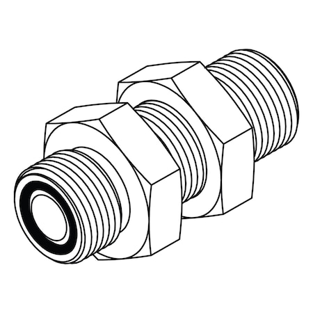 Tompkins Hydraulic Fitting-Steel08MORFS BULKHEAD UNION W/LN FF2700-LN-08-08